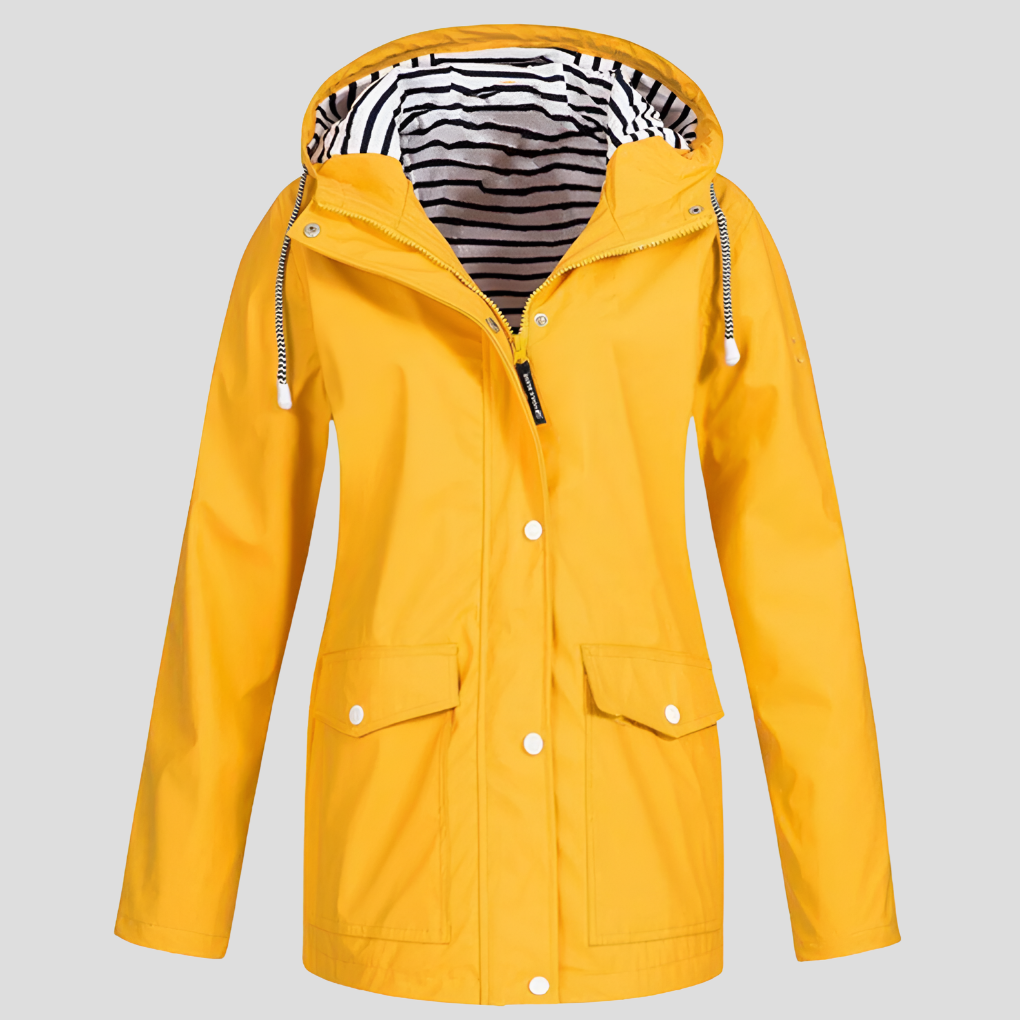 Women’s Waterproof & Windproof Hooded Jacket | Lightweight, Adjustable Fit & Ideal for Spring, Autumn & Mild Winter Weather