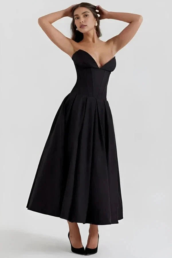 Strapless Midi Dress