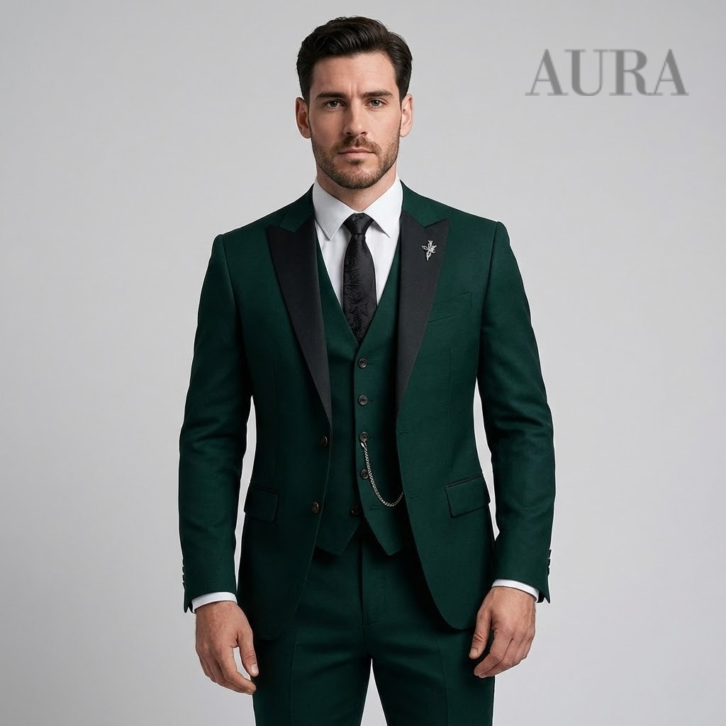 Men´s 3-Piece Slim Fit Suit - Blazer, Waistcoat & Trousers