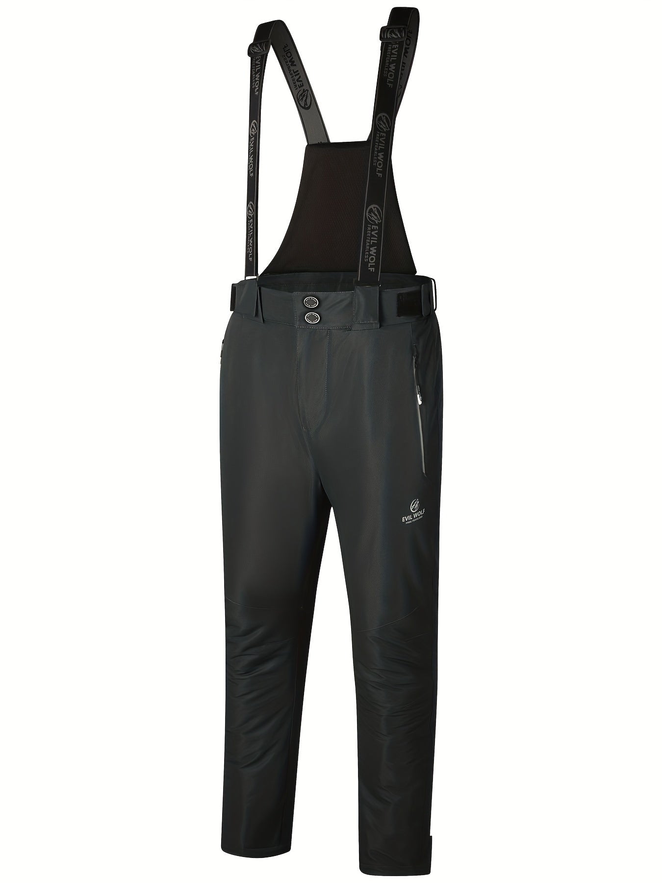 Herren Thermo-Skihose wasserdicht – Mit abnehmbaren Hosenträgern für Wintersport und Outdoor