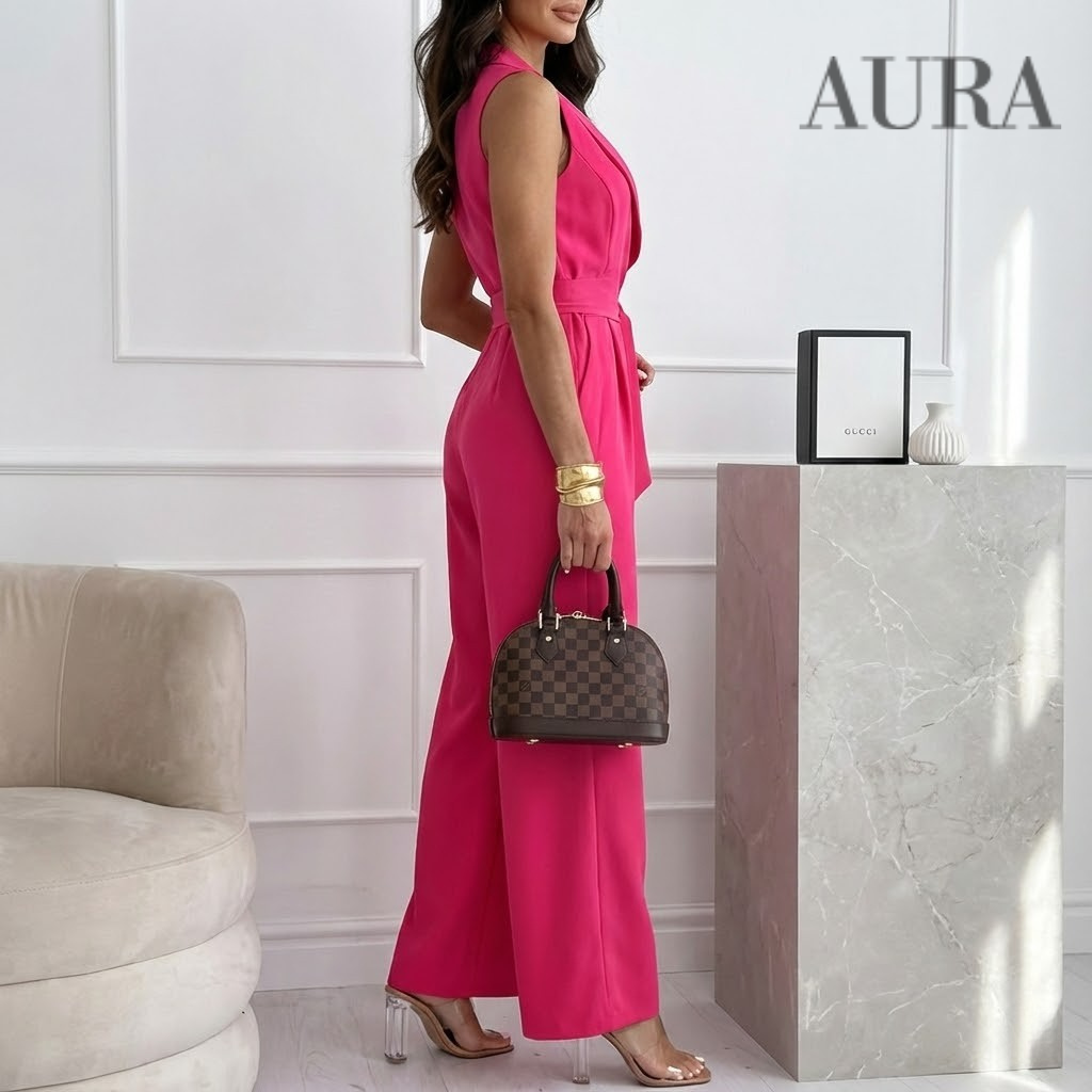 Women’s Tailored Wrap Jumpsuit | Wide Leg Design for Business, Formal & Smart-Casual Occasions