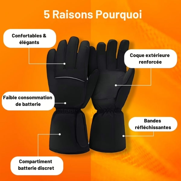 Wasserdichte beheizte Handschuhe für den Winter – langanhaltende Wärme und Touchscreen