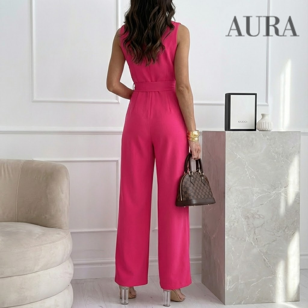 Women’s Tailored Wrap Jumpsuit | Wide Leg Design for Business, Formal & Smart-Casual Occasions