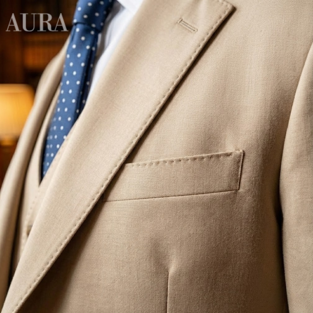 Men's Tailored Slim Fit Three-Piece Suit | Single-Breasted Jacket & Waistcoat for Business, Weddings & Formal Events