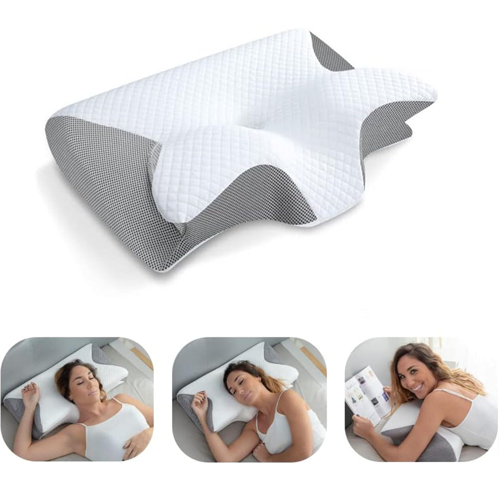 Orthopädisches Kissen Testsieger – Ergonomisches Schmetterlingskissen für erholsamen Schlaf, 37×62 cm