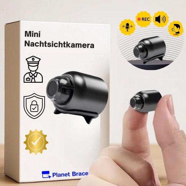 Mini caméra à vision nocturne – Caméra de sécurité WiFi sans fil pour intérieur
