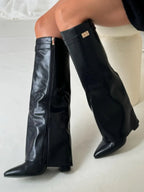 Women's Knee High Boots | Wide Flare Top, Block Heel & Versatile for Casual or Dressy Outfits