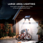 Solar Außenlampe mit Bewegungsmelder – LED Flutlicht mit 3 Strahlern für Garten, Hof und Garage
