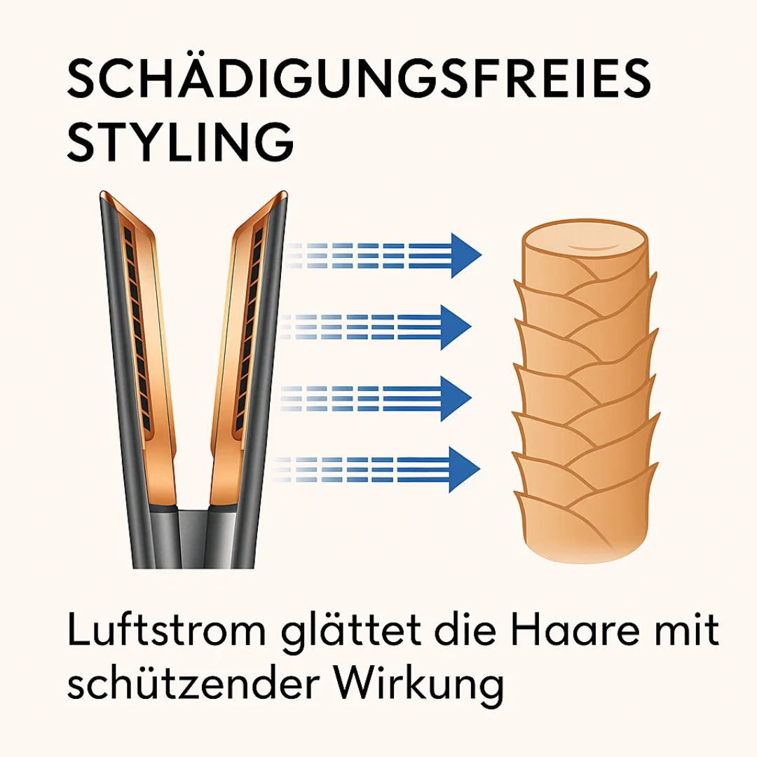 2-in-1 Föhn Glätteisen – Air Straight Dupe für glattes Haar und einfaches Styling