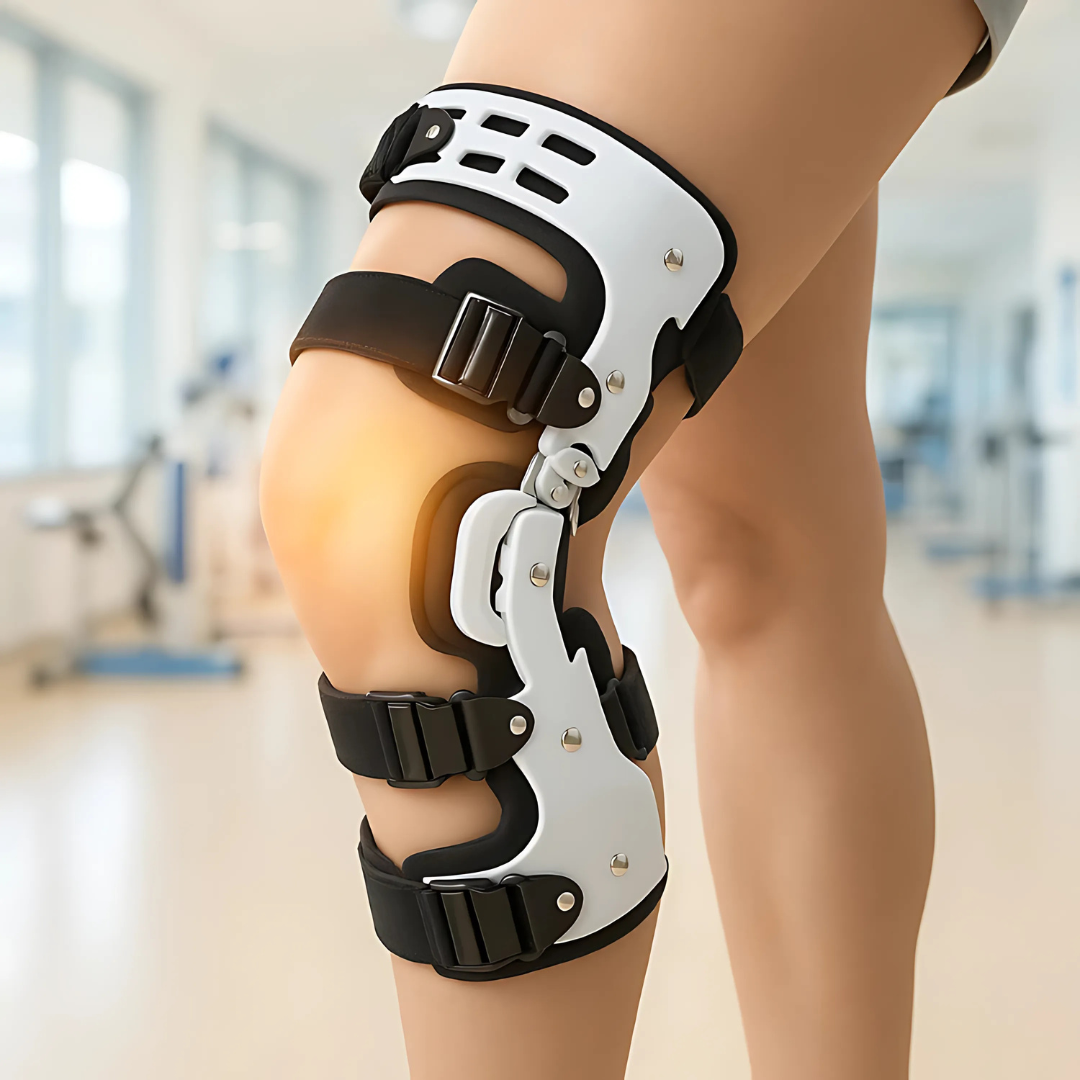 Knieschiene – entlastende Knieorthese bei Arthrose und Schmerzen, stabilisierende Schiene Kreuzbandriss