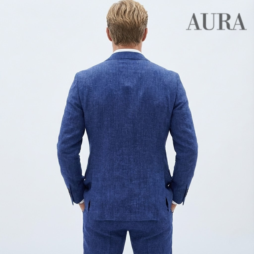 Men’s Tailored Two-Piece Linen Suit