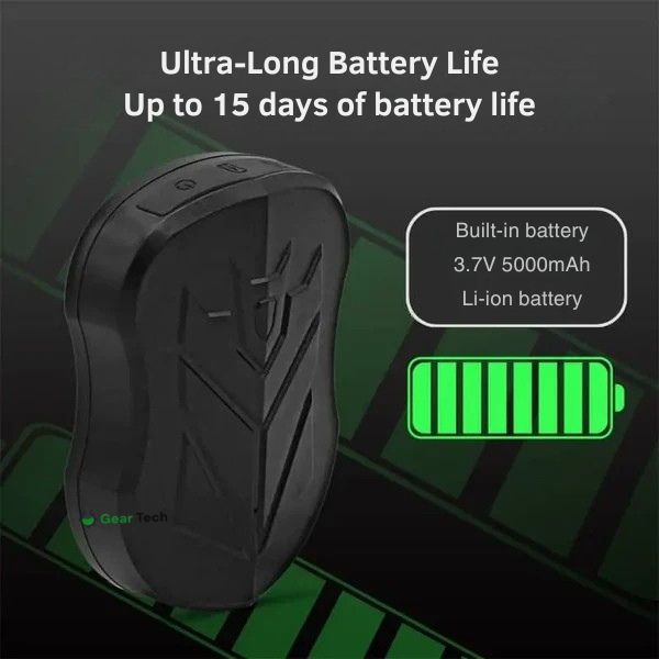 Localizzatore GPS per Auto Impermeabile | Monitoraggio in Tempo Reale, Attivazione Vocale e Batteria da 5000mAh per la Sicurezza del Veicolo