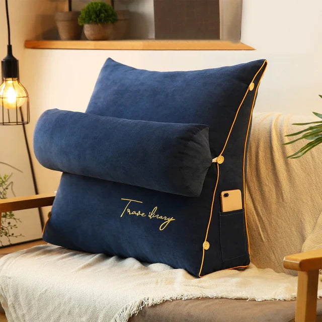 Rückenstützkissen in Keilform – Ergonomisches Keilkissen für Sofa und Rückenentlastung, in Anthrazit