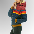 Women’s Waterproof Puffer Jacket | Insulated, Windproof & Bold Colorblock Design for Winter Adventures