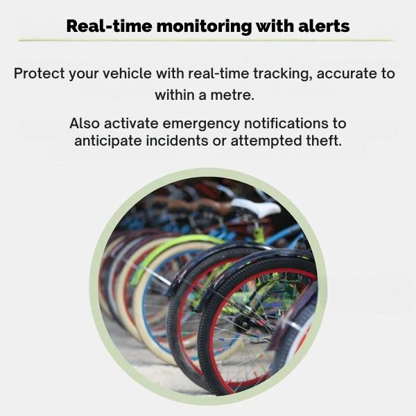 GPS BikeTracker | Ultra Preciso, Senza Abbonamento e Resistente all’Acqua per Biciclette, Auto e Motociclette