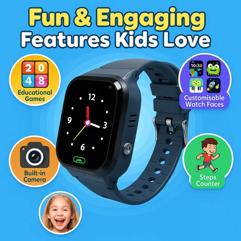 Orologio Smart per Bambini con GPS Tracker – Localizzatore Sicuro e Facile da Usare