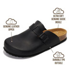 Men Leather Slip On - Closed Toes Slippers
