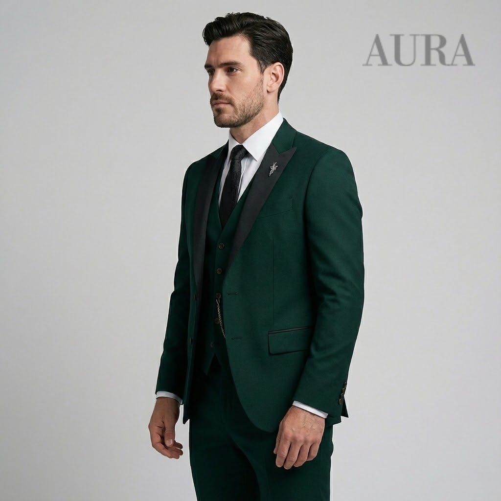 Men´s 3-Piece Slim Fit Suit - Blazer, Waistcoat & Trousers