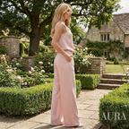 Women’s Wide Leg Jumpsuit | Round Neck, Mid-Waist Fit & Ideal for Office, Events, and Smart-Casual Wear