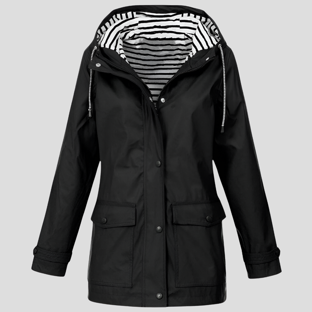 Women’s Waterproof & Windproof Hooded Jacket | Lightweight, Adjustable Fit & Ideal for Spring, Autumn & Mild Winter Weather