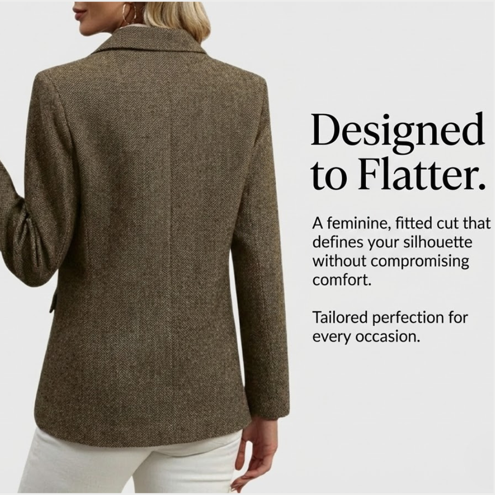 Tweed Blazer For Women - Winter Blazer