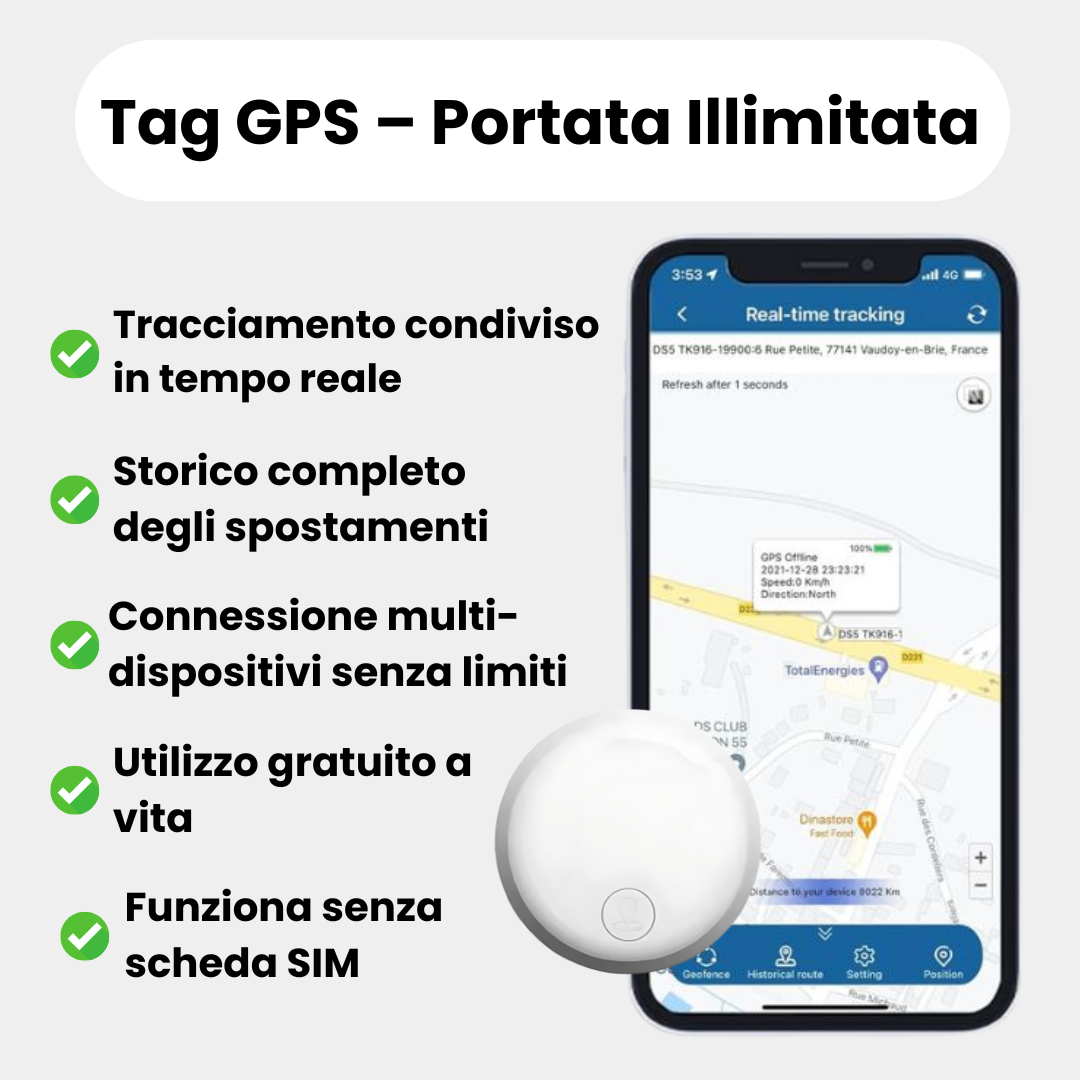 GPS per Gatti – Senza Abbonamento | Tracciamento in Tempo Reale