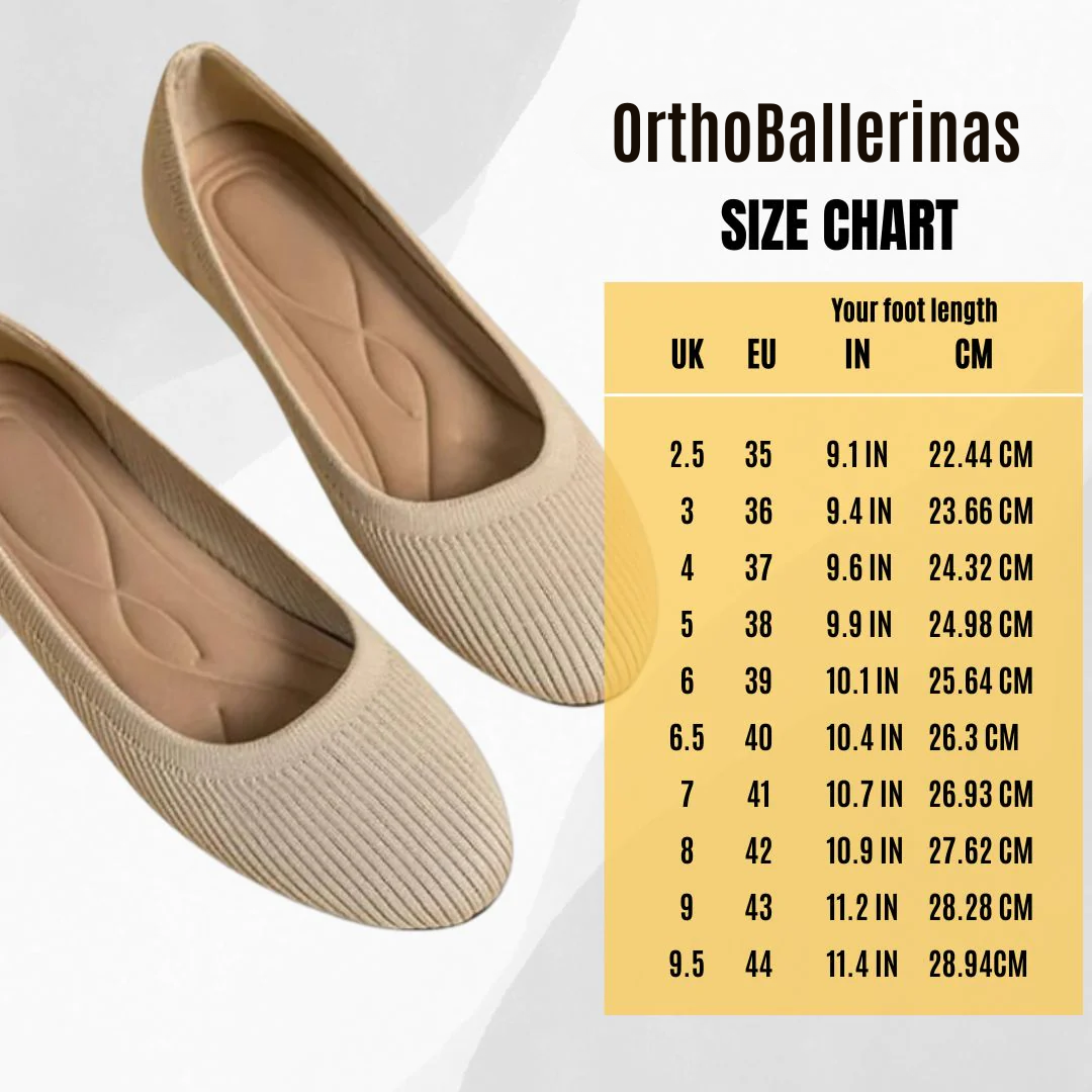 Ergonomic Pain-Relieving Ballerina Flats | Non-Slip, Breathable & Ideal for Foot Health and Everyday Wear