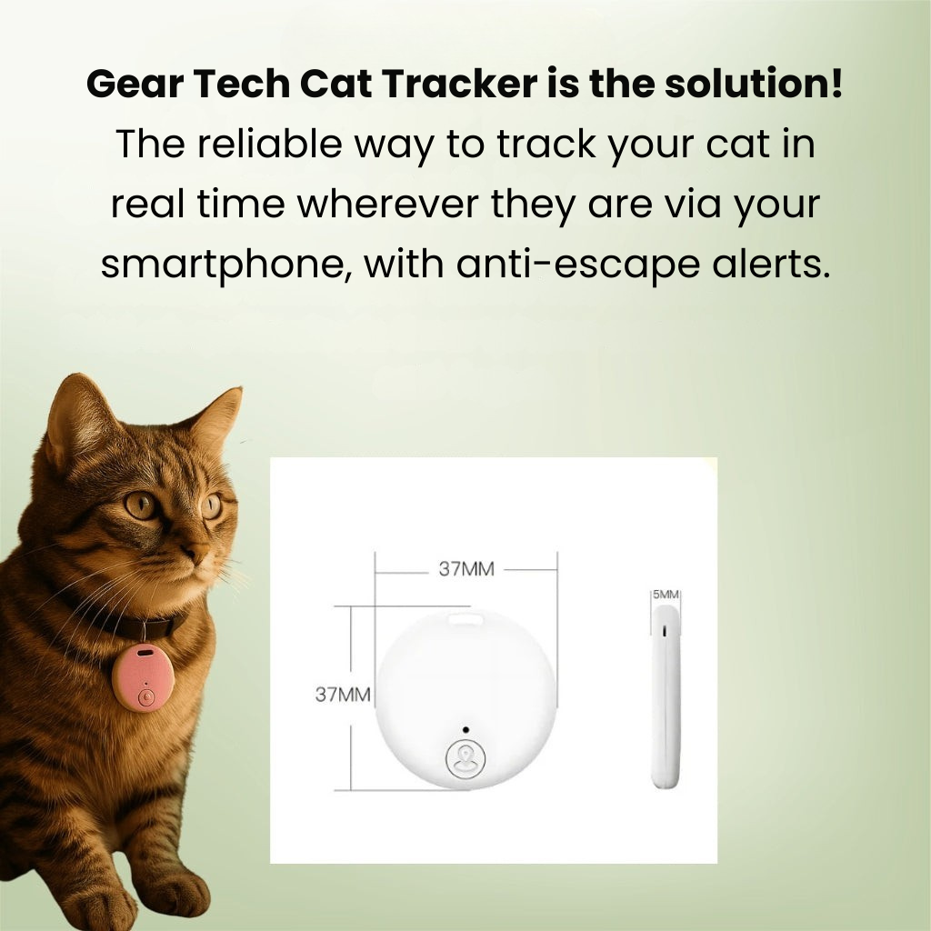 Localizzatore GPS per Gatti | Leggero, Impermeabile e Tracciamento in Tempo Reale per Gatti Avventurosi