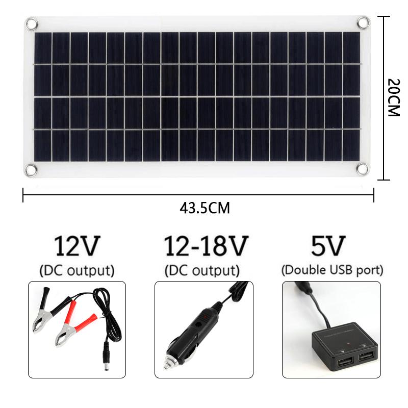 12 Volt DC Solar Panel 1000W – High‑Efficiency Outdoor Solar Module with Controller for RV/Auto