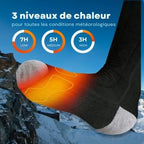 Wiederaufladbare Heizsocken – einstellbare Wärme, Komfort und Schutz gegen Kälte im Winter – waschbare und wasserdichte Heizsohlen