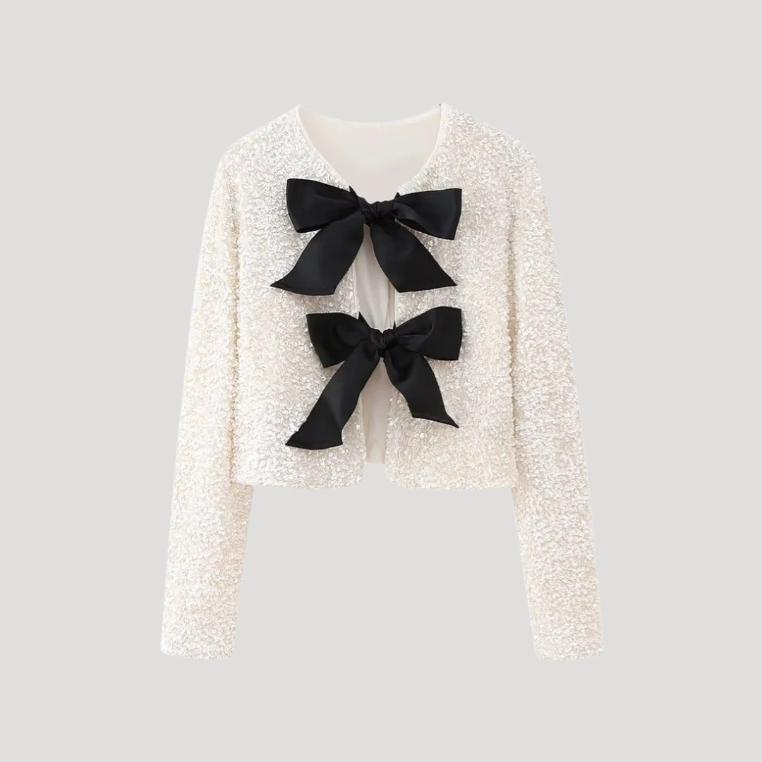 Women´s Sequin Bow Cardigan