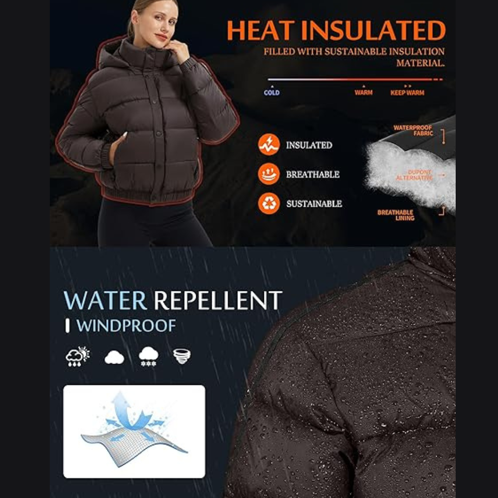 Women’s Hooded Coat for Winter - Warm Puffer Jacket