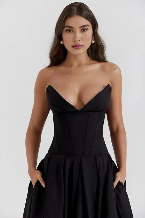 Strapless Midi Dress