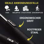 Ausziehbarer Schlagstock – faltbarer Wanderstock mit rutschfestem Griff, Selbstverteidigung Kampfstock