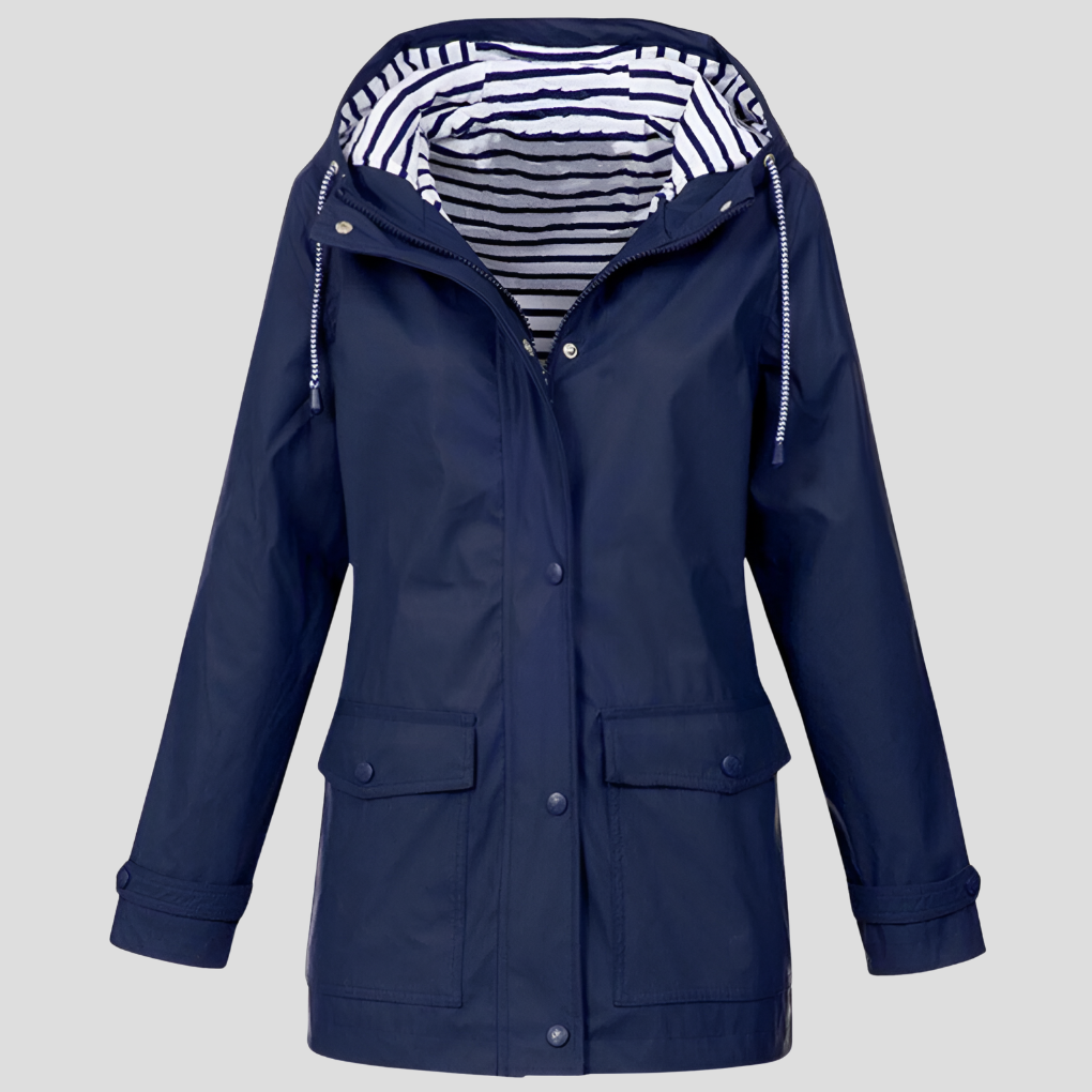 Women’s Waterproof & Windproof Hooded Jacket | Lightweight, Adjustable Fit & Ideal for Spring, Autumn & Mild Winter Weather