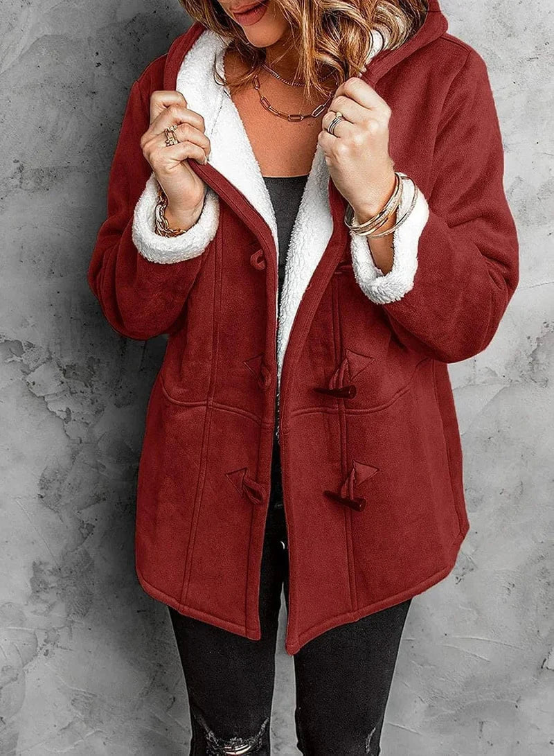 Hooded Cashmere Feel Coat | Soft, Warm & Timeless Design for Modern Women