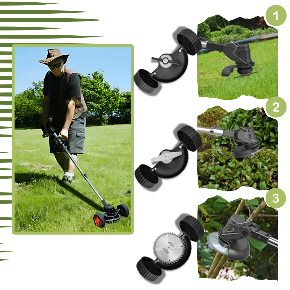 Coupe-bordures électrique sans fil 3 en 1 – coupe-herbe à batterie pour entretien jardin cocoon