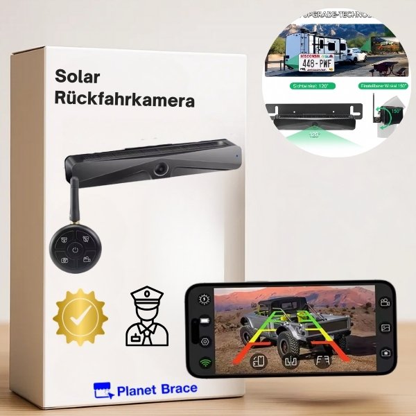 Caméra de recul solaire – 100% sans fil &amp; sans entretien
