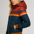 Women’s Waterproof Puffer Jacket | Insulated, Windproof & Bold Colorblock Design for Winter Adventures