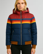 Women’s Waterproof Puffer Jacket | Insulated, Windproof & Bold Colorblock Design for Winter Adventures