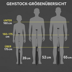 Ausziehbarer Schlagstock – faltbarer Wanderstock mit rutschfestem Griff, Selbstverteidigung Kampfstock
