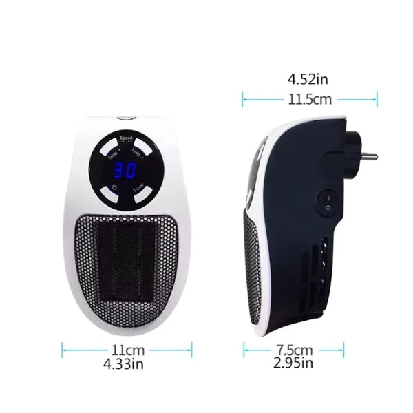 Chauffage électrique compact – Chauffage portable USB et prise secteur