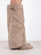 Women's Knee High Boots | Wide Flare Top, Block Heel & Versatile for Casual or Dressy Outfits