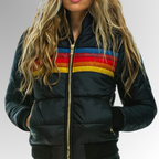 Women’s Waterproof Puffer Jacket | Insulated, Windproof & Bold Colorblock Design for Winter Adventures