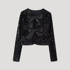 Women´s Sequin Bow Cardigan