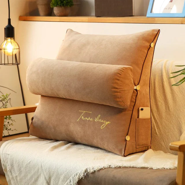 Rückenstützkissen in Keilform – Ergonomisches Keilkissen für Sofa und Rückenentlastung, in Anthrazit