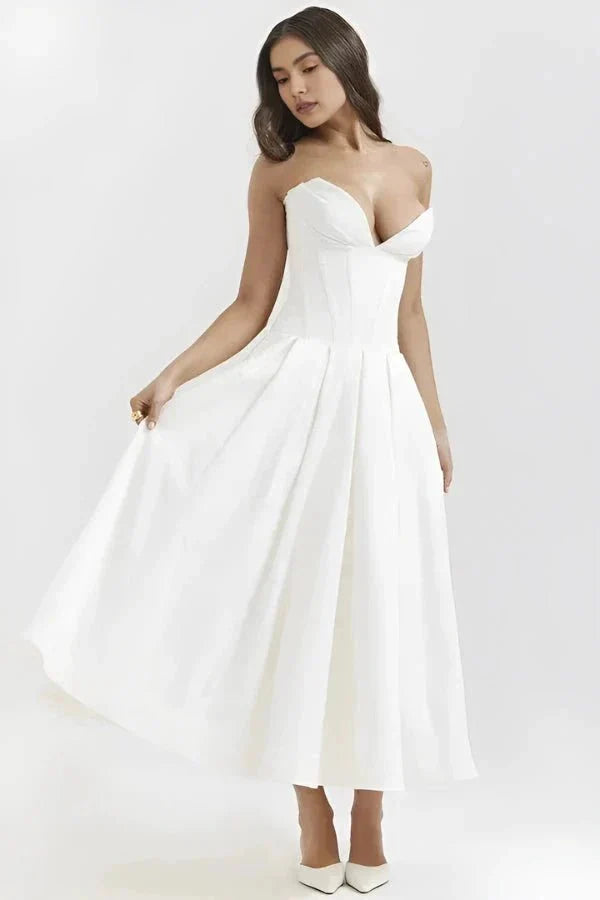 Strapless Midi Dress
