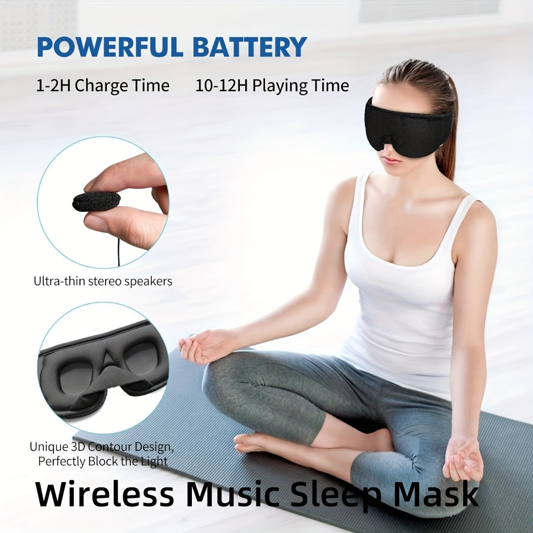 Bluetooth Schlafmaske mit Kopfhörern – Musik und Komfort für entspannten Schlaf