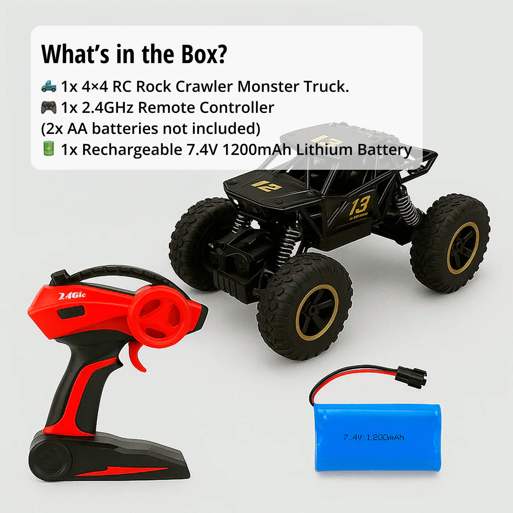 Monster Truck 4x4 Rock Crawler – Auto Fuoristrada Radiocomandata per Terreni Estremi