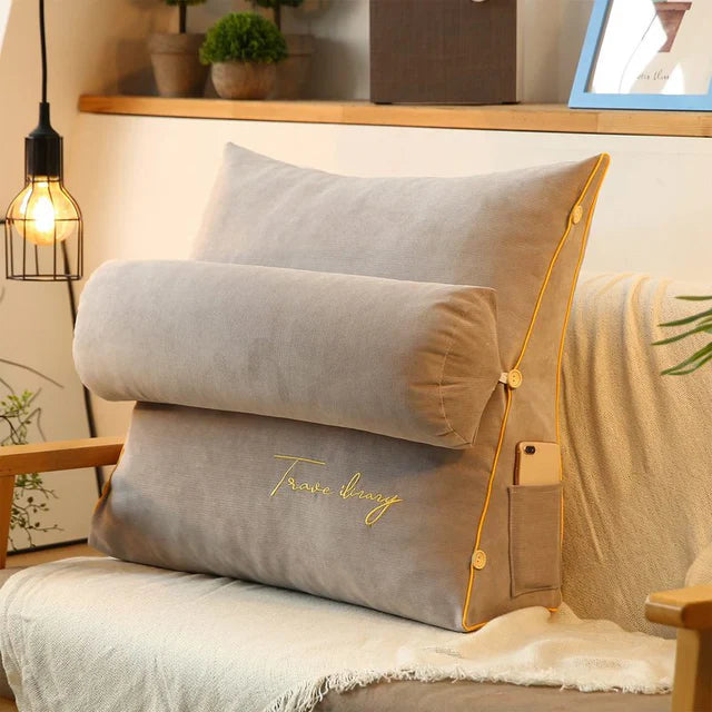Rückenstützkissen in Keilform – Ergonomisches Keilkissen für Sofa und Rückenentlastung, in Anthrazit
